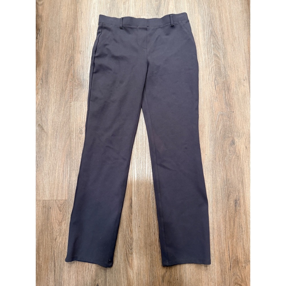 Quince Ultra-Stretch Ponte Straight Leg Pants Charcoal Grey Womens Size Medium